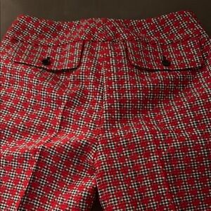 Red Plaid Women's Boot Cut Pants